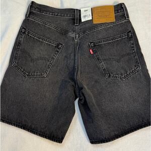 Levis Mens Black Loose Fit Jean Shorts 468 90's Shorts 9 inch size 29 NWT